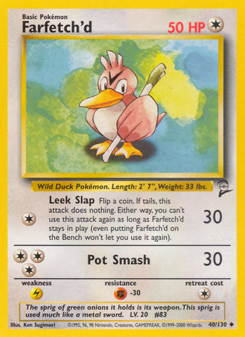Farfetch'd (40/130) [Base Set 2] Pokémon