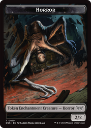 Horror // Copy Double-Sided Token [Duskmourn: House of Horror Tokens] Magic: The Gathering
