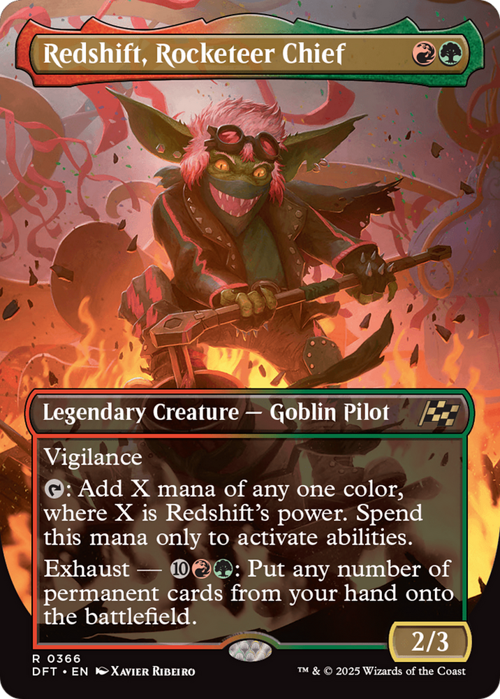 Redshift, Rocketeer Chief (Borderless) [Aetherdrift] Magic: The Gathering