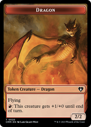 Treasure // Dragon (0020) Double-Sided Token [Commander Masters Tokens] Magic: The Gathering