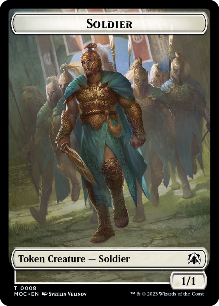 Vampire Knight // Soldier Double-Sided Token [March of the Machine Commander Tokens] Magic: The Gathering