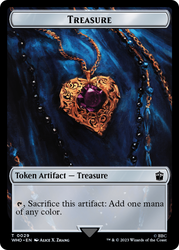 Dalek // Treasure (0029) Double-Sided Token [Doctor Who Tokens] Magic: The Gathering