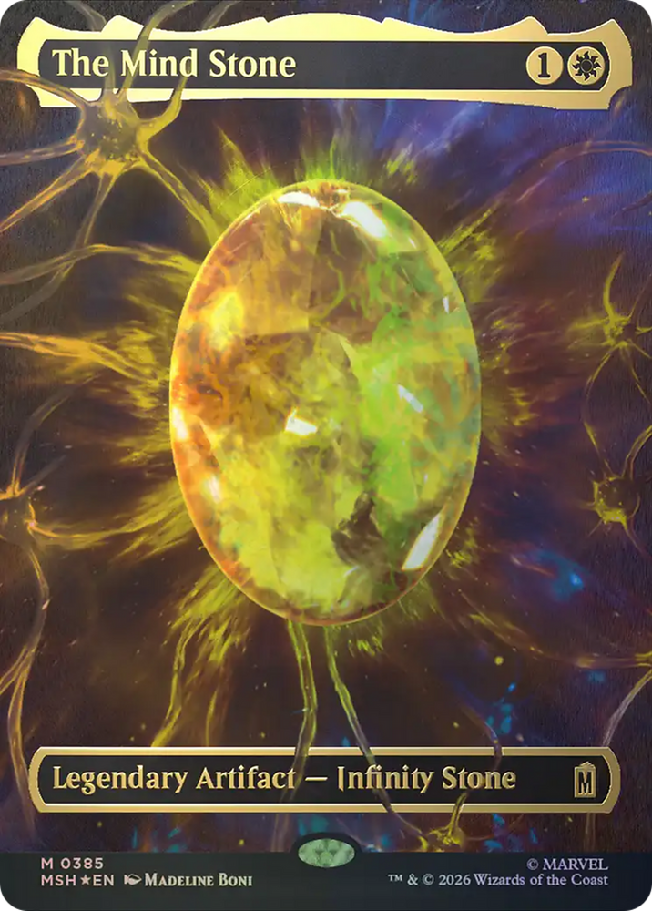 The Mind Stone (Borderless) (Cosmic Foil) [Marvel Super Heroes] Magic: The Gathering