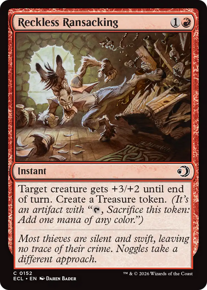 Reckless Ransacking [Lorwyn Eclipsed] Magic: The Gathering