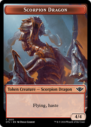 Mercenary // Scorpion Dragon Double-Sided Token [Outlaws of Thunder Junction Tokens] Magic: The Gathering
