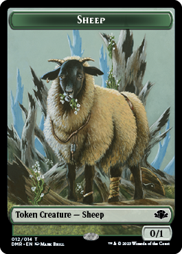 Insect // Sheep Double-Sided Token [Dominaria Remastered Tokens] Magic: The Gathering