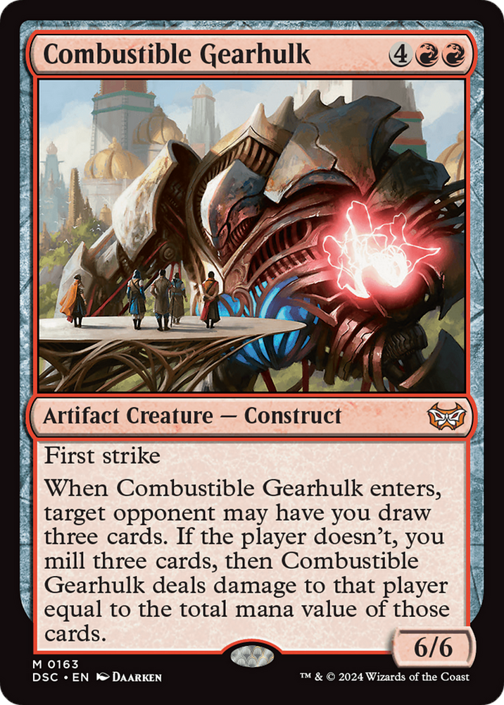 Combustible Gearhulk [Duskmourn: House of Horror Commander] Magic: The Gathering