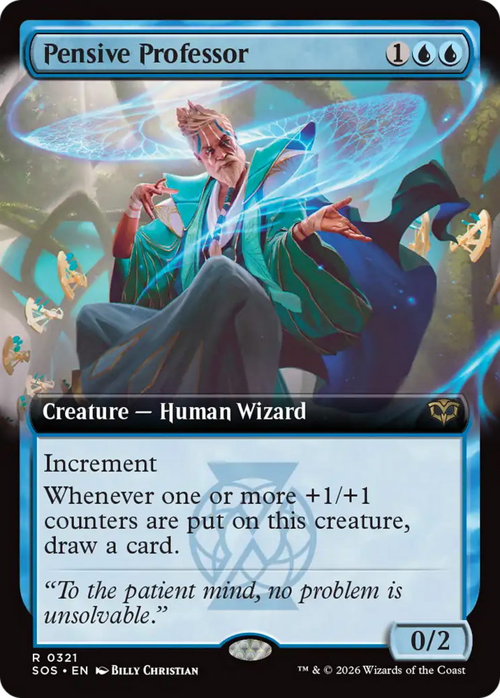 Pensive Professor (Extended Art) [Secrets of Strixhaven] Magic: The Gathering