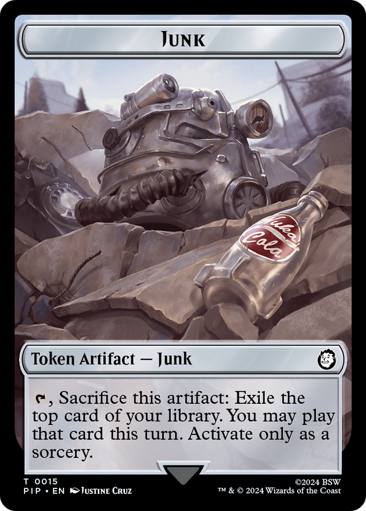 Robot // Junk Double-Sided Token [Fallout Tokens] Magic: The Gathering