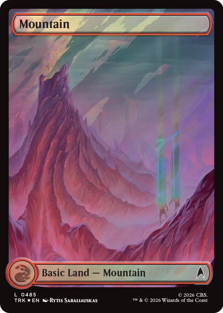 Mountain (0485) (Surge Foil) [Star Trek] Magic: The Gathering