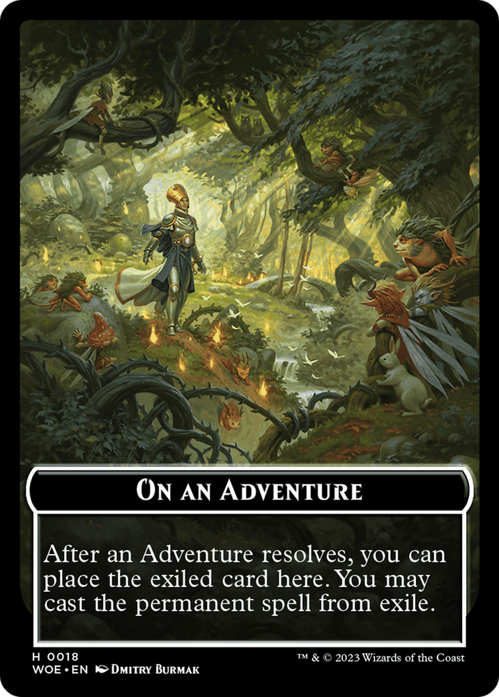 Wicked Role / Cursed Role // Emblem - On An Adventure Double-Sided Token [Wilds of Eldraine Tokens] Magic: The Gathering