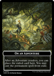 Wicked Role / Cursed Role // Emblem - On An Adventure Double-Sided Token [Wilds of Eldraine Tokens] Magic: The Gathering