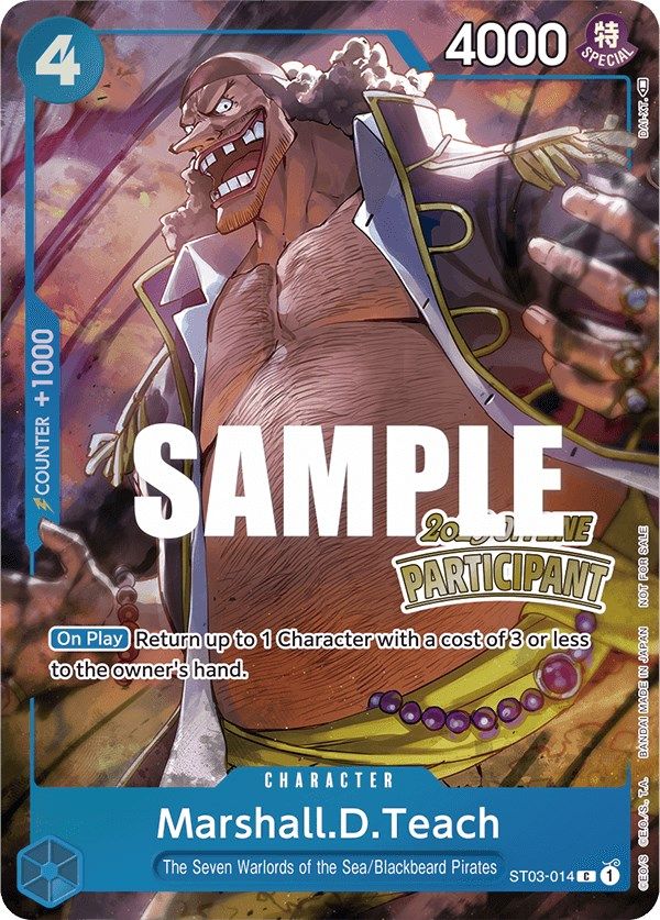 Marshall.D.Teach (Offline Regional 2023) [Participant] [One Piece Promotion Cards] Bandai