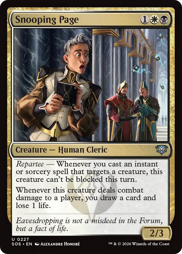 Snooping Page [Secrets of Strixhaven] Magic: The Gathering