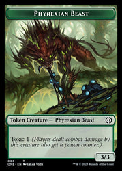Phyrexian Mite (011) // Phyrexian Beast Double-Sided Token [Phyrexia: All Will Be One Tokens] Magic: The Gathering