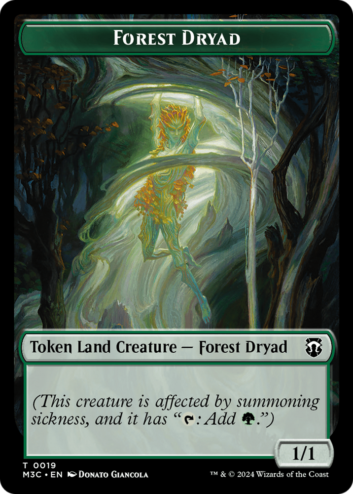 Forest Dryad // Boar Double-Sided Token [Modern Horizons 3 Commander Tokens] Magic: The Gathering