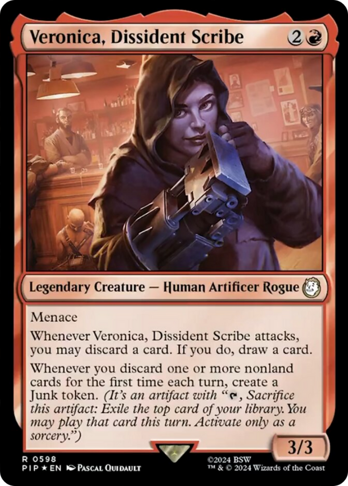 Veronica, Dissident Scribe (Surge Foil) [Fallout] Magic: The Gathering