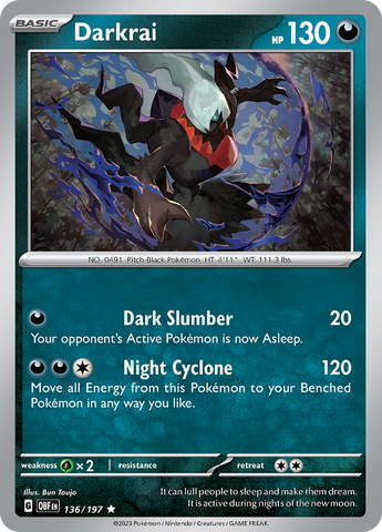 Darkrai (136/197) [Scarlet & Violet: Obsidian Flames] Pokémon
