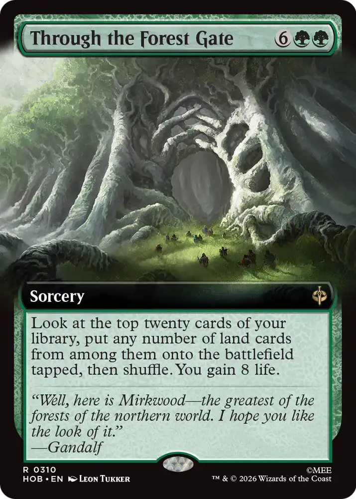 Through the Forest Gate (Extended Art) [The Hobbit] Magic: The Gathering