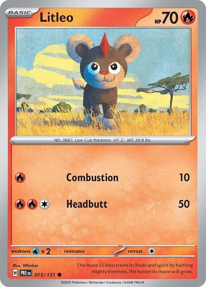 Litleo (015/131) [Scarlet & Violet: Prismatic Evolutions] Pokémon
