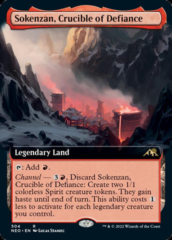 Sokenzan, Crucible of Defiance (Extended Art) [Kamigawa: Neon Dynasty] Magic: The Gathering