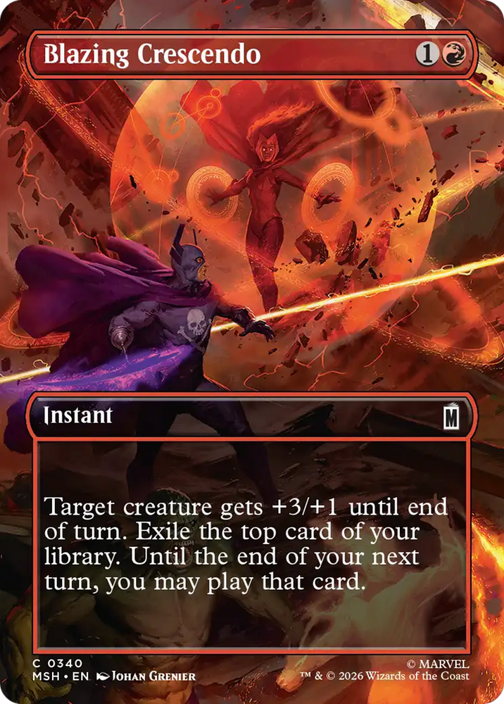 Blazing Crescendo (Borderless) [Marvel Super Heroes] Magic: The Gathering
