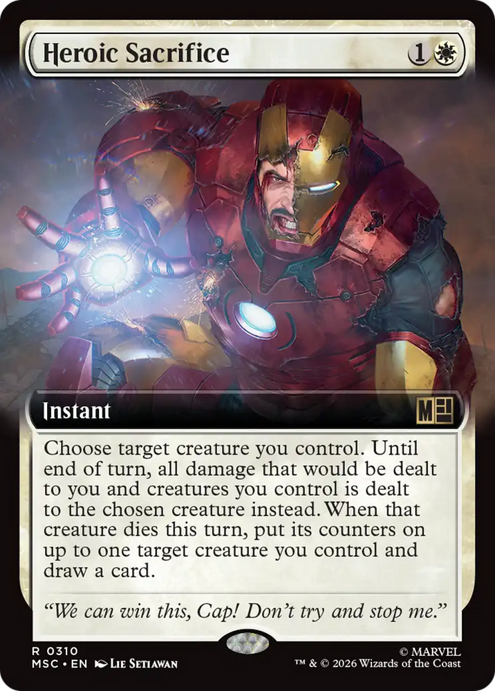 Heroic Sacrifice (Extended Art) [Marvel Super Heroes Commander] Magic: The Gathering