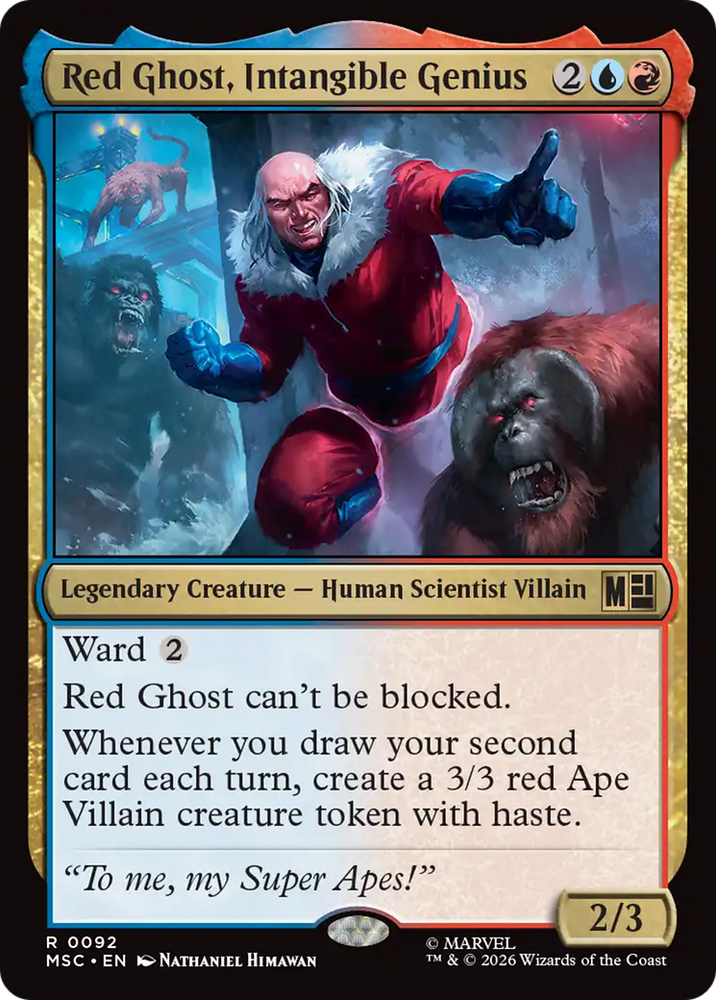 Red Ghost, Intangible Genius (Surge Foil) [Marvel Super Heroes Commander] Magic: The Gathering