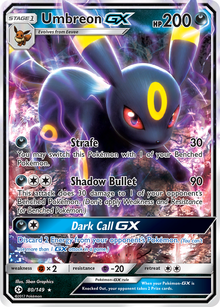 Umbreon GX (80/149) [Sun & Moon: Base Set] Pokémon