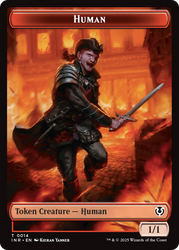 Human (0014) // Emblem - Chandra, Dressed to Kill Double-Sided Token [Innistrad Remastered Tokens] Magic: The Gathering