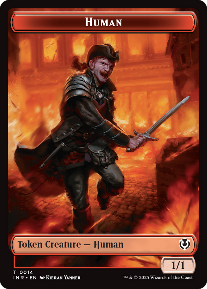 Elemental // Human (0014) Double-Sided Token [Innistrad Remastered Tokens] Magic: The Gathering