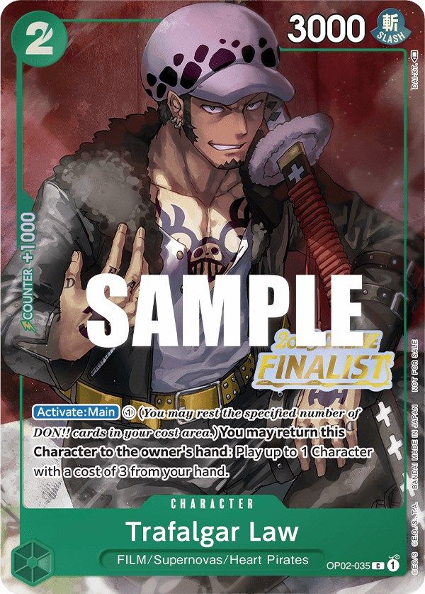 Trafalgar Law (Online Regional 2023) [Finalist] [One Piece Promotion Cards] Bandai