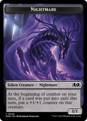 Nightmare // Food (0012) Double-Sided Token [Wilds of Eldraine Tokens] Magic: The Gathering