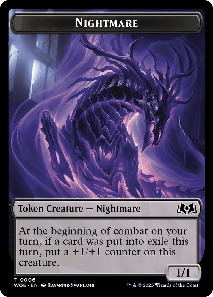 Nightmare Token [Wilds of Eldraine Tokens] Magic: The Gathering