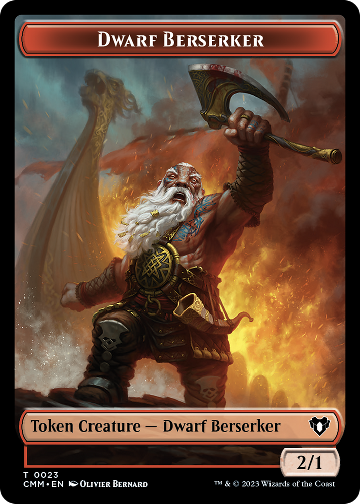 The Monarch // Dwarf Berserker Double-Sided Token [Commander Masters Tokens] Magic: The Gathering