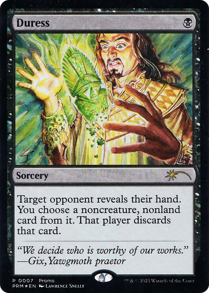 Duress (Graphic Novel Insert) [Media Promos] Magic: The Gathering