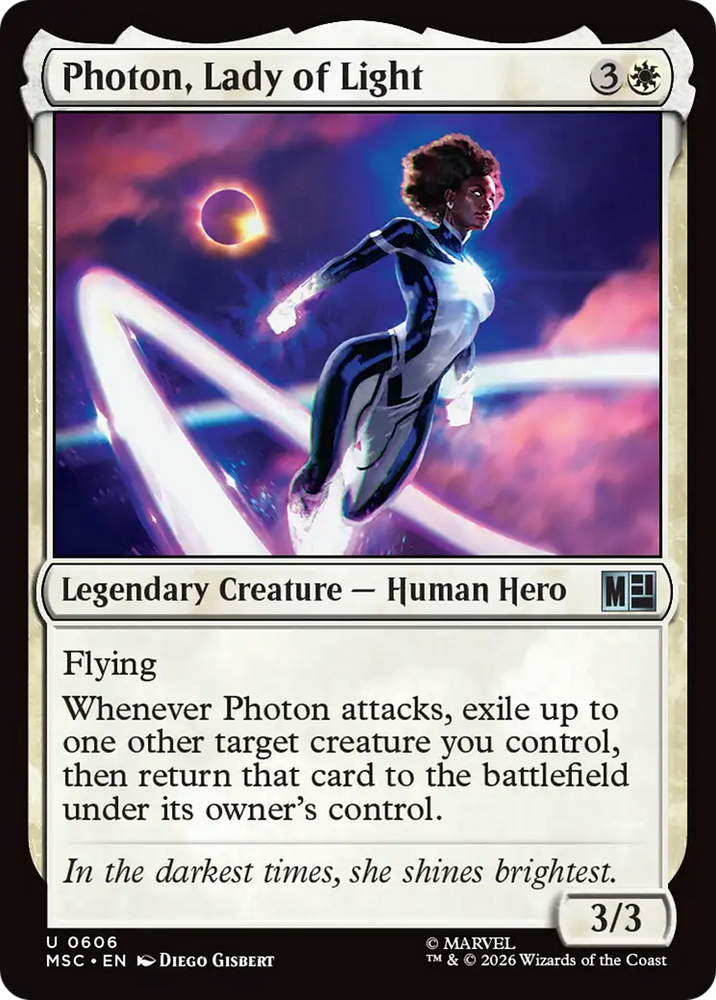 Photon, Lady of Light [Marvel Super Heroes Commander] Magic: The Gathering