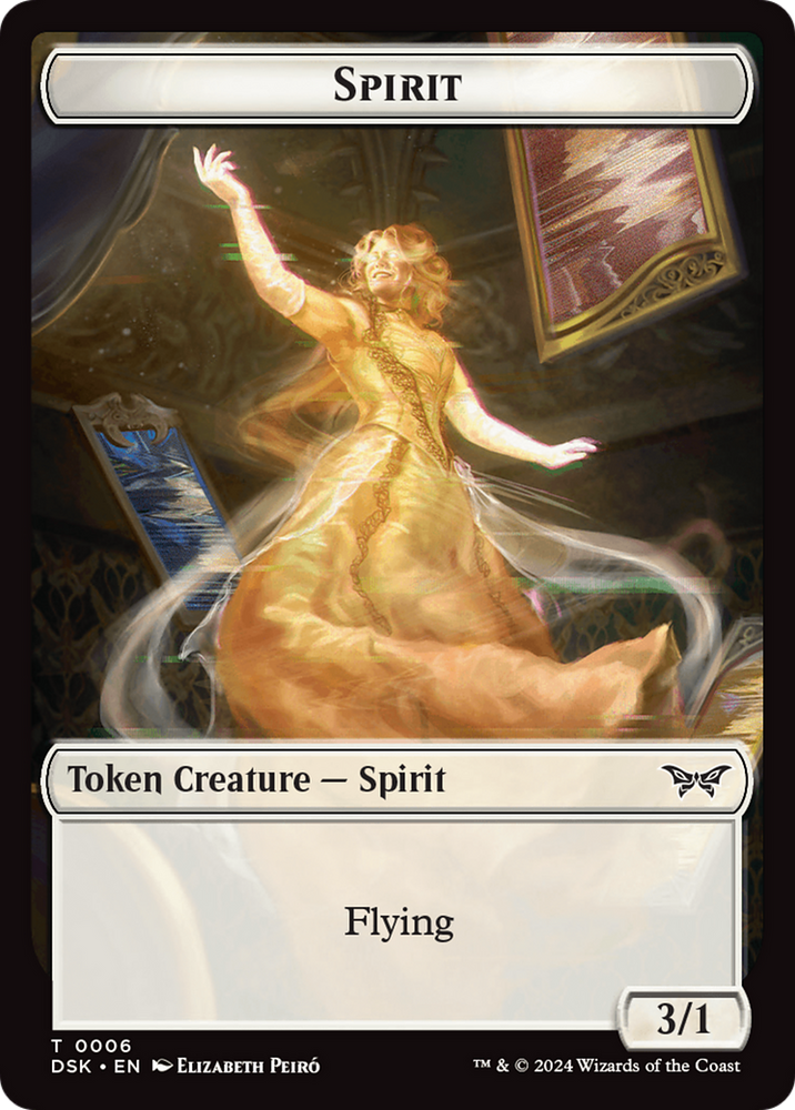 Spirit (0006) // Manifest Double-Sided Token [Duskmourn: House of Horror Tokens] Magic: The Gathering
