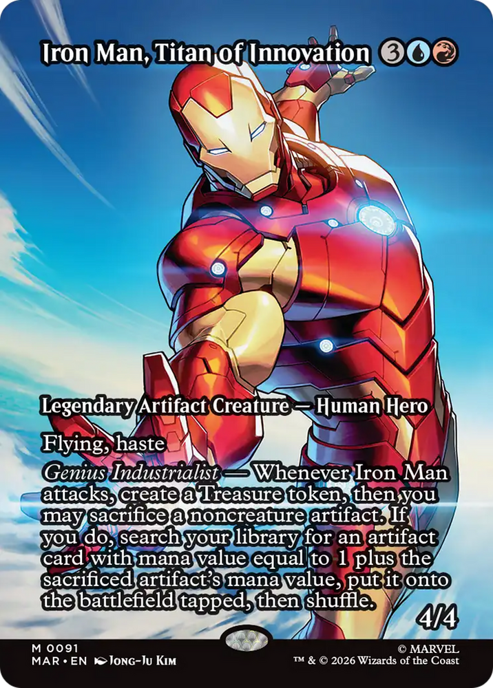 Iron Man, Titan of Innovation (Borderless) [Marvel Universe: Eternal-Legal] Magic: The Gathering
