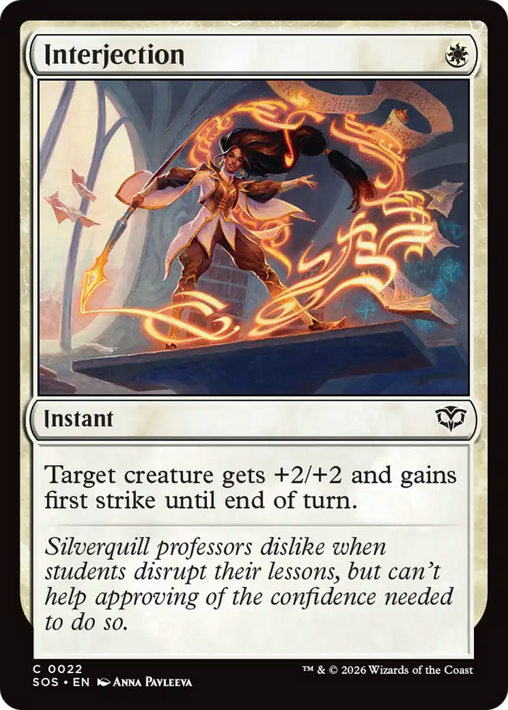 Interjection [Secrets of Strixhaven] Magic: The Gathering