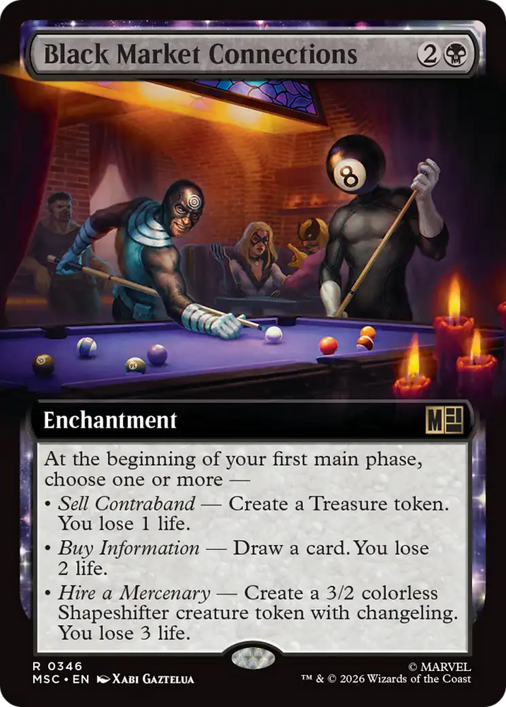 Black Market Connections (Extended Art) [Marvel Super Heroes Commander] Magic: The Gathering