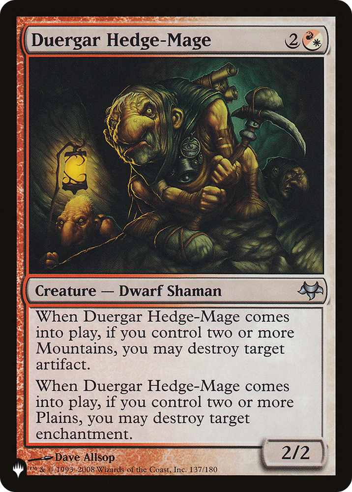 Duergar Hedge-Mage [The List] Magic: The Gathering