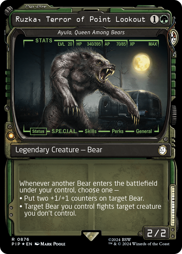 Ruzka, Terror of Point Lookout - Ayula, Queen Among Bears (Showcase) (Surge Foil) [Fallout] Magic: The Gathering
