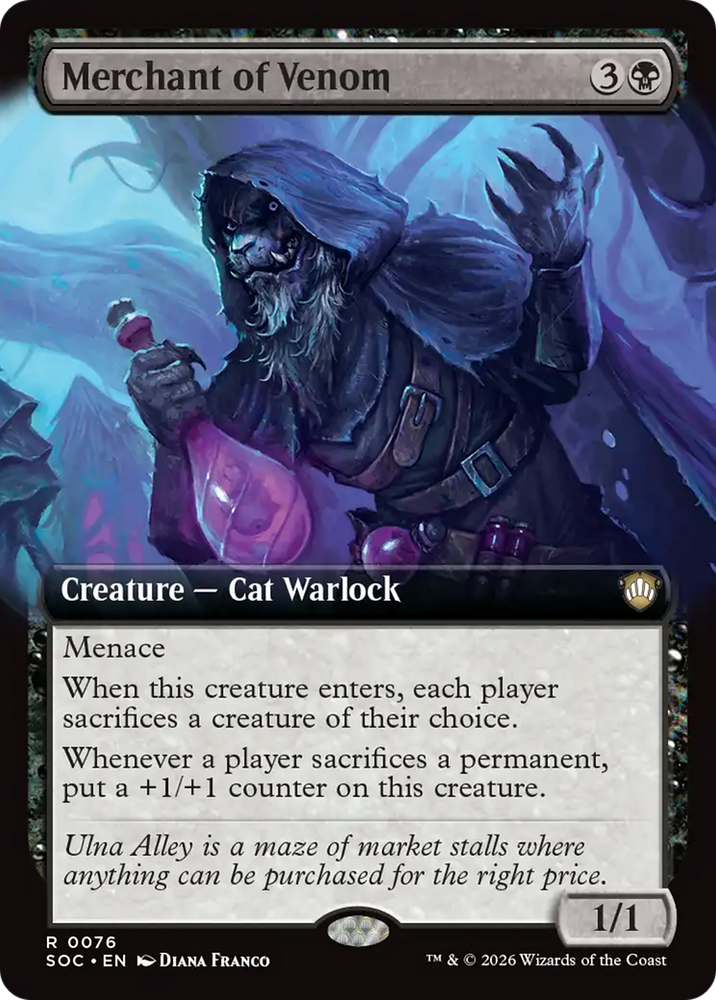Merchant of Venom (Extended Art) [Secrets of Strixhaven Commander] Magic: The Gathering