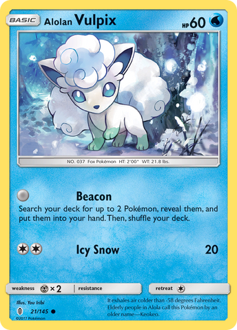 Alolan Vulpix (21/145) [Sun & Moon: Guardians Rising] Pokémon