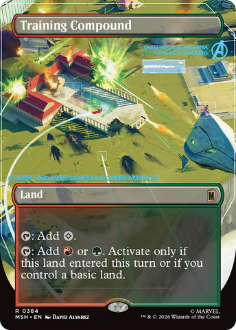 Training Compound (Borderless) [Marvel Super Heroes] Magic: The Gathering