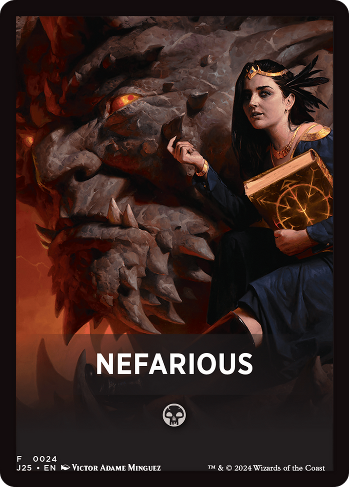 Nefarious Theme Card [Foundations Jumpstart Front Cards] Magic: The Gathering