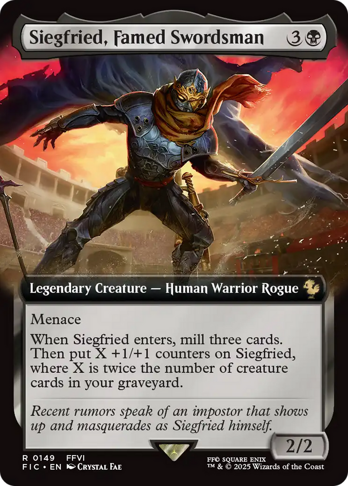 Siegfried, Famed Swordsman (Extended Art) [FINAL FANTASY Commander] Magic: The Gathering