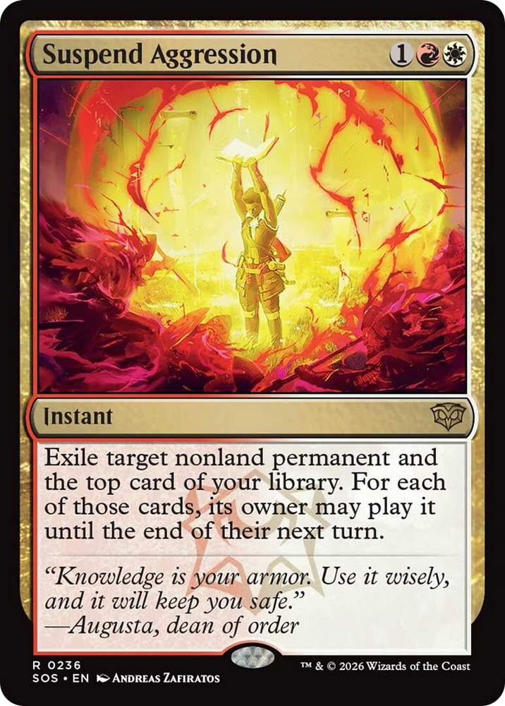 Suspend Aggression [Secrets of Strixhaven] Magic: The Gathering