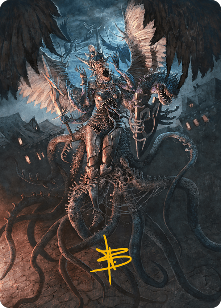 Angelic Aberration Art Card (Gold-Stamped Signature) [Modern Horizons 3 Art Series] Magic: The Gathering
